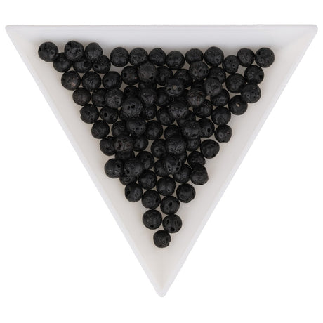 Lavastein Perlen · rund · 4 mm - PerlineBeads SA