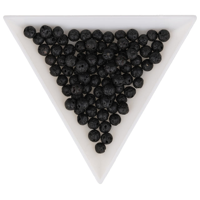 Lavastein Perlen · rund · 4 mm - PerlineBeads SA