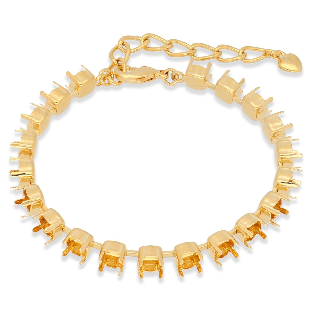 Leeres Cup - Chain Armband 24ss (20 Fassungen) - Gold - PerlineBeads SA