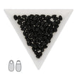 Long Drop Beads 3 x 5.5 mm - Black - PerlineBeads SA
