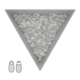 Long Drop Beads 3 x 5.5 mm - Crystal - PerlineBeads SA