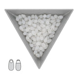 Long Drop Beads 3 x 5.5 mm - Opal White - PerlineBeads SA