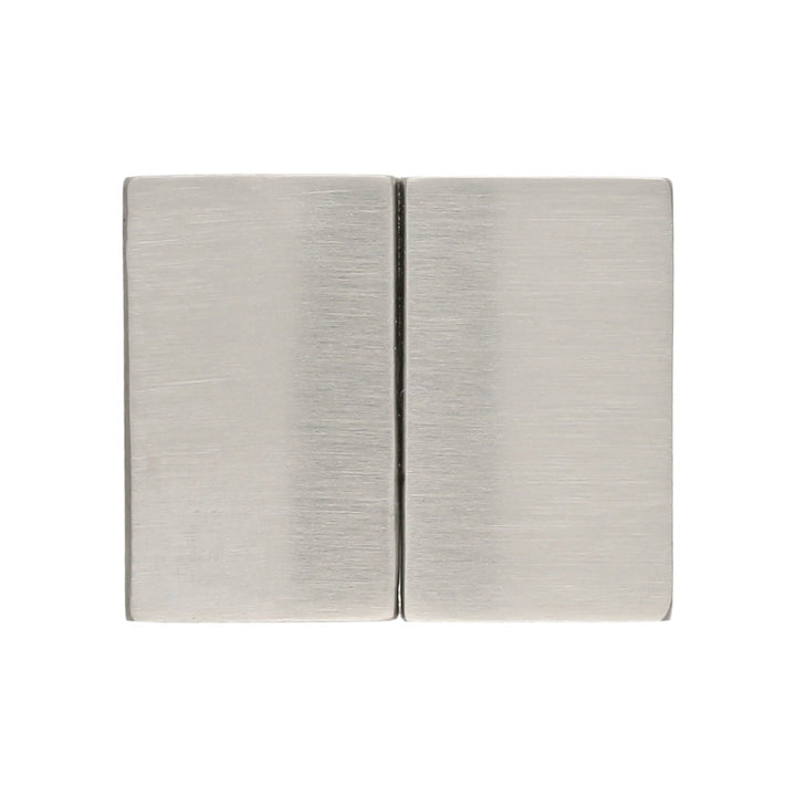 Magnetverschluss Edelstahl rechteckig - Farbe Stahl - PerlineBeads