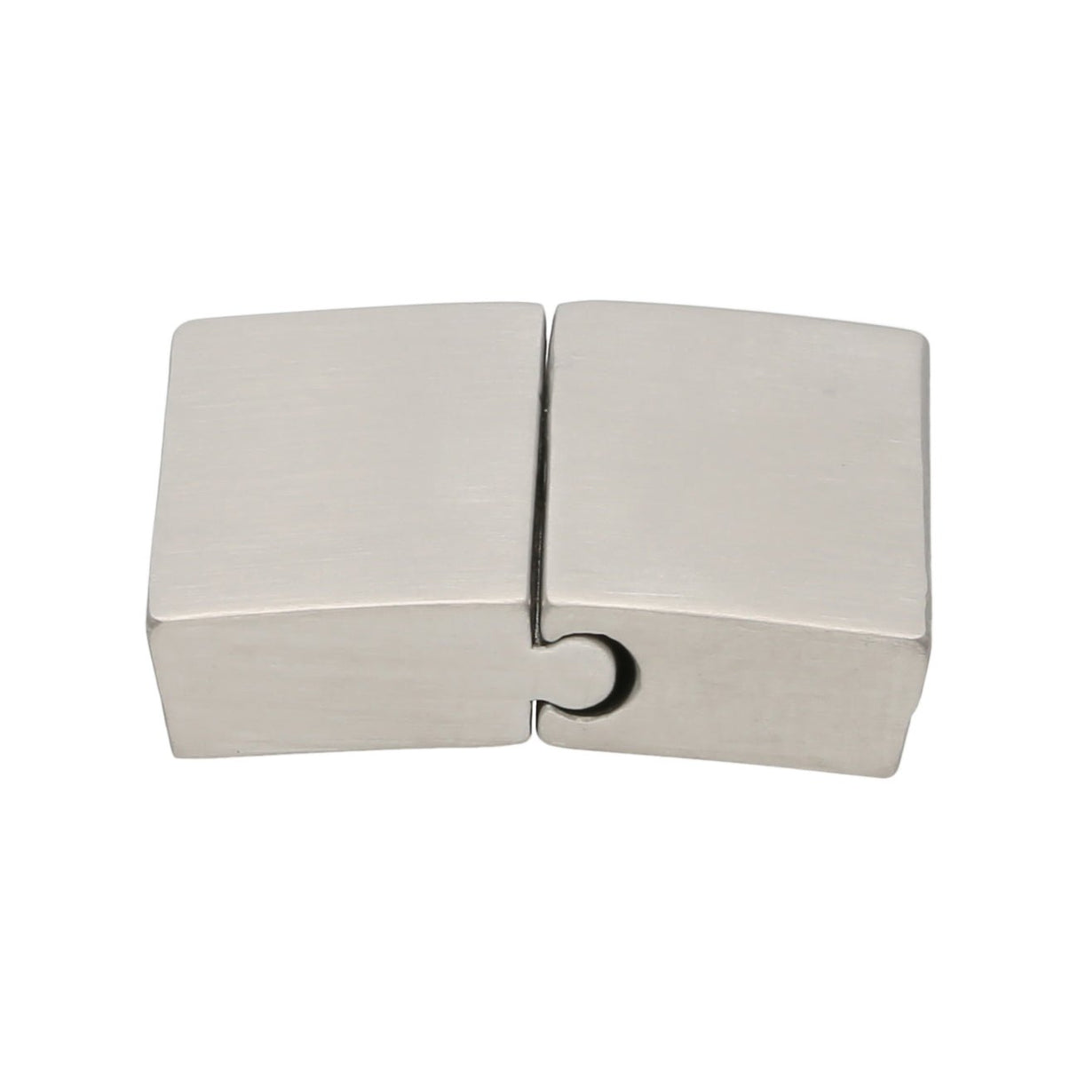 Magnetverschluss Edelstahl rechteckig - Farbe Stahl - PerlineBeads