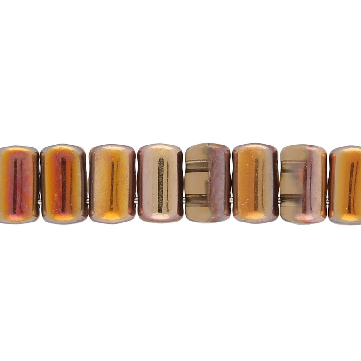 Matubo Rulla Glasperlen - Dark Topaz Capri Gold - PerlineBeads