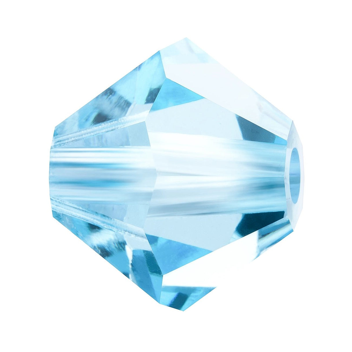 M.C. Doppelkegel 4 mm - Aquamarine - PerlineBeads SA