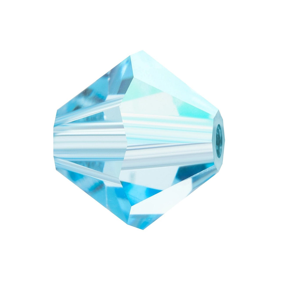 M.C. Doppelkegel 4 mm - Aquamarine AB - PerlineBeads SA