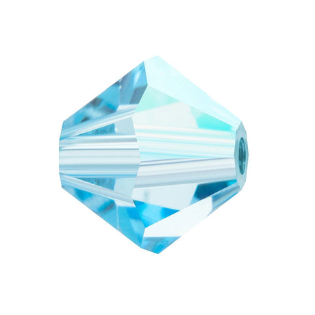 M.C. Doppelkegel 4 mm - Aquamarine AB - PerlineBeads SA