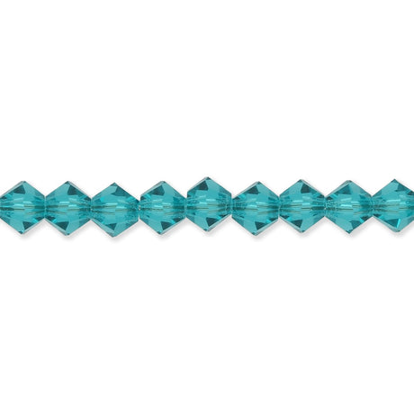 M.C. Doppelkegel 4 mm - Blue Zircon - PerlineBeads SA