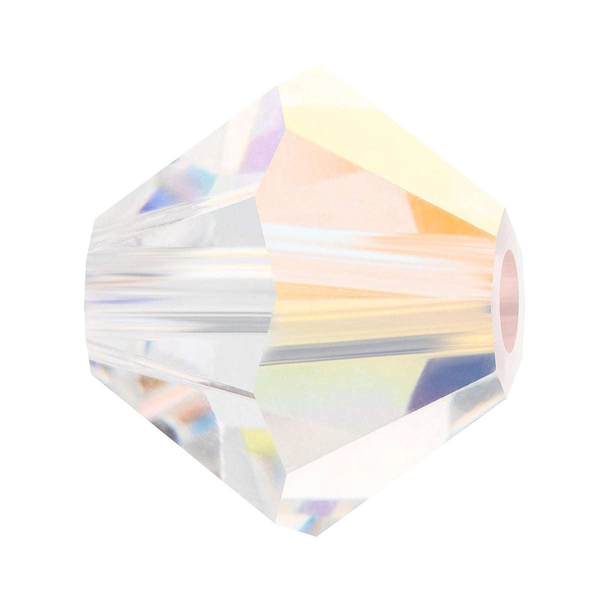 M.C. Doppelkegel 4 mm - Crystal AB - PerlineBeads SA