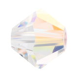 M.C. Doppelkegel 4 mm - Crystal AB - PerlineBeads SA