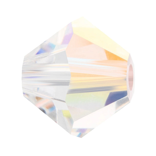 M.C. Doppelkegel 4 mm - Crystal AB - PerlineBeads SA