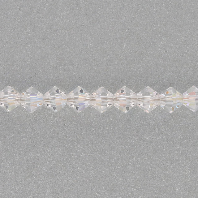 M.C. Doppelkegel 4 mm - Crystal AB - PerlineBeads SA