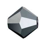 M.C. Doppelkegel 4 mm - Jet Hematite Full - PerlineBeads SA