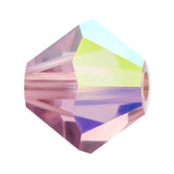 M.C. Doppelkegel 4 mm - Light Amethyst AB - PerlineBeads SA