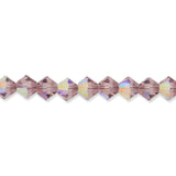 M.C. Doppelkegel 4 mm - Light Amethyst AB - PerlineBeads SA