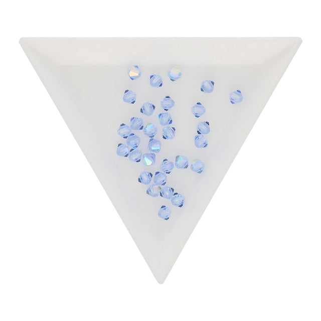 M.C. Doppelkegel 4 mm - Light Sapphire AB - PerlineBeads SA