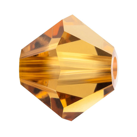 M.C. Doppelkegel 4 mm - Topaz - PerlineBeads SA