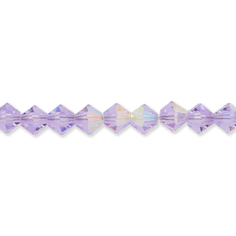M.C. Doppelkegel 4 mm - Violet AB - PerlineBeads SA