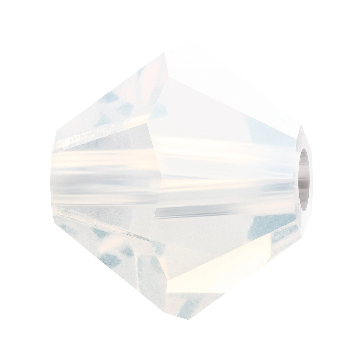 M.C. Doppelkegel 4 mm - White Opal - PerlineBeads SA