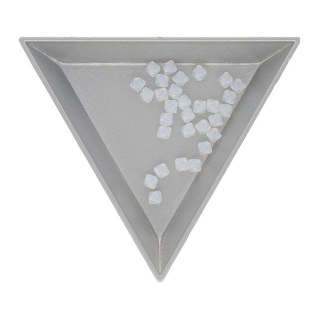 M.C. Doppelkegel 4 mm - White Opal - PerlineBeads SA