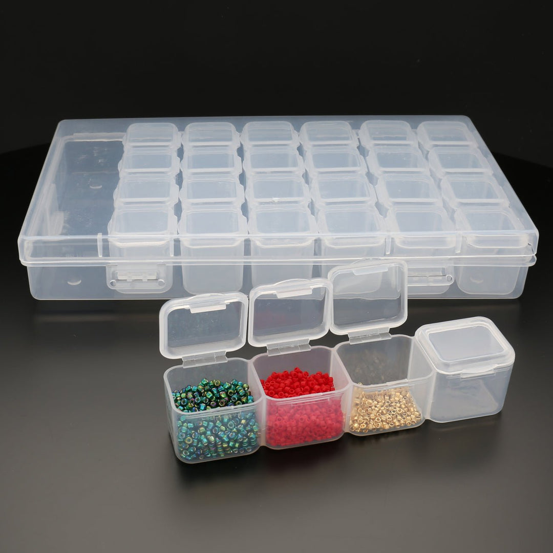 Mehrzweck-Organizer-Box - Aufbewahrungsbox mit 28 Behälter - PerlineBeads