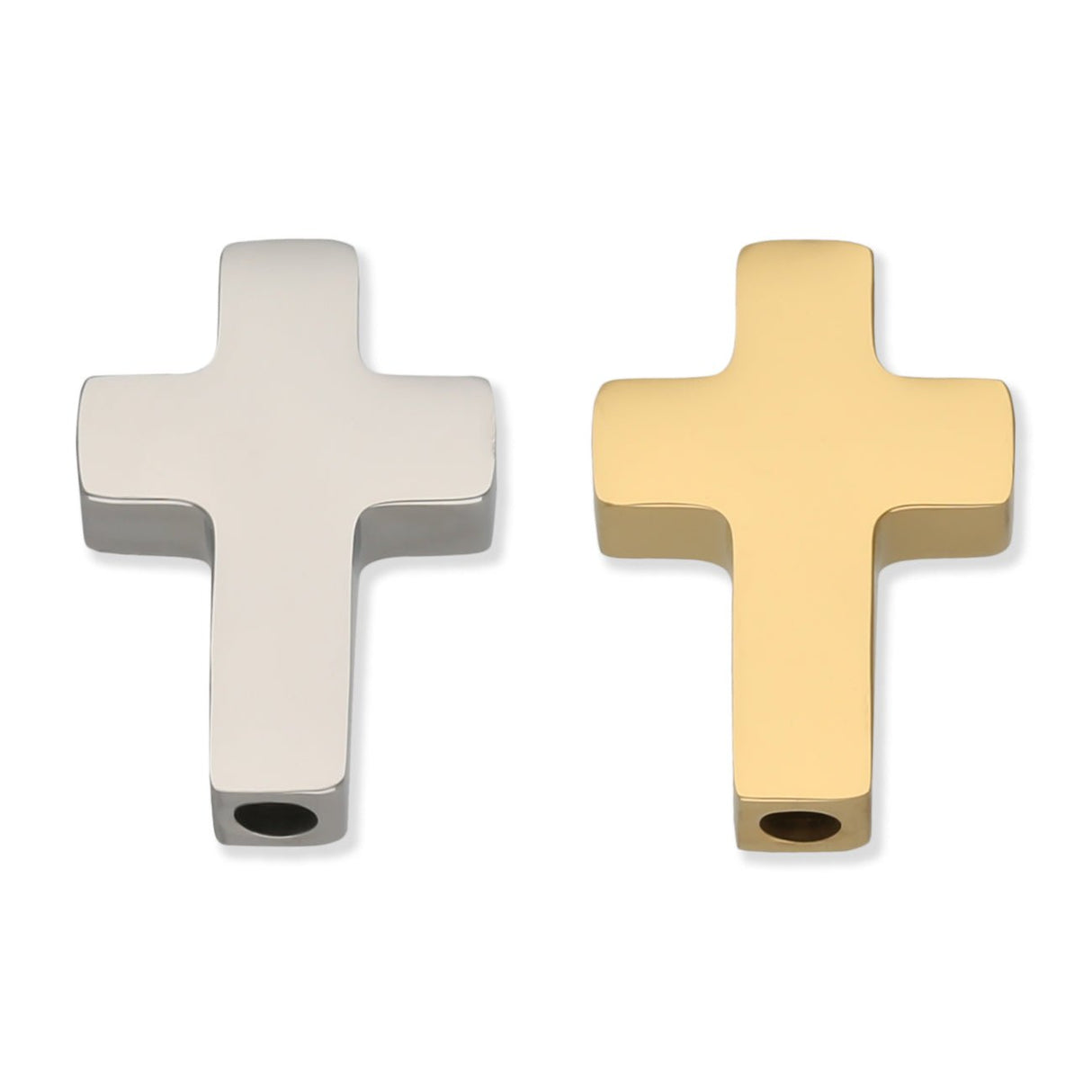 Metallperle aus Edelstahl - Kreuz - PerlineBeads SA