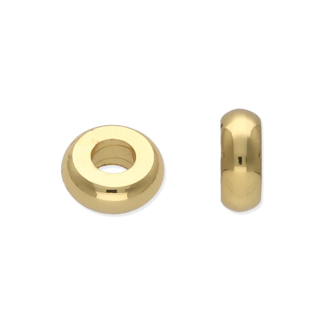 Metallperle Scheibe 6.5 x 2.5 mm – Gold - PerlineBeads