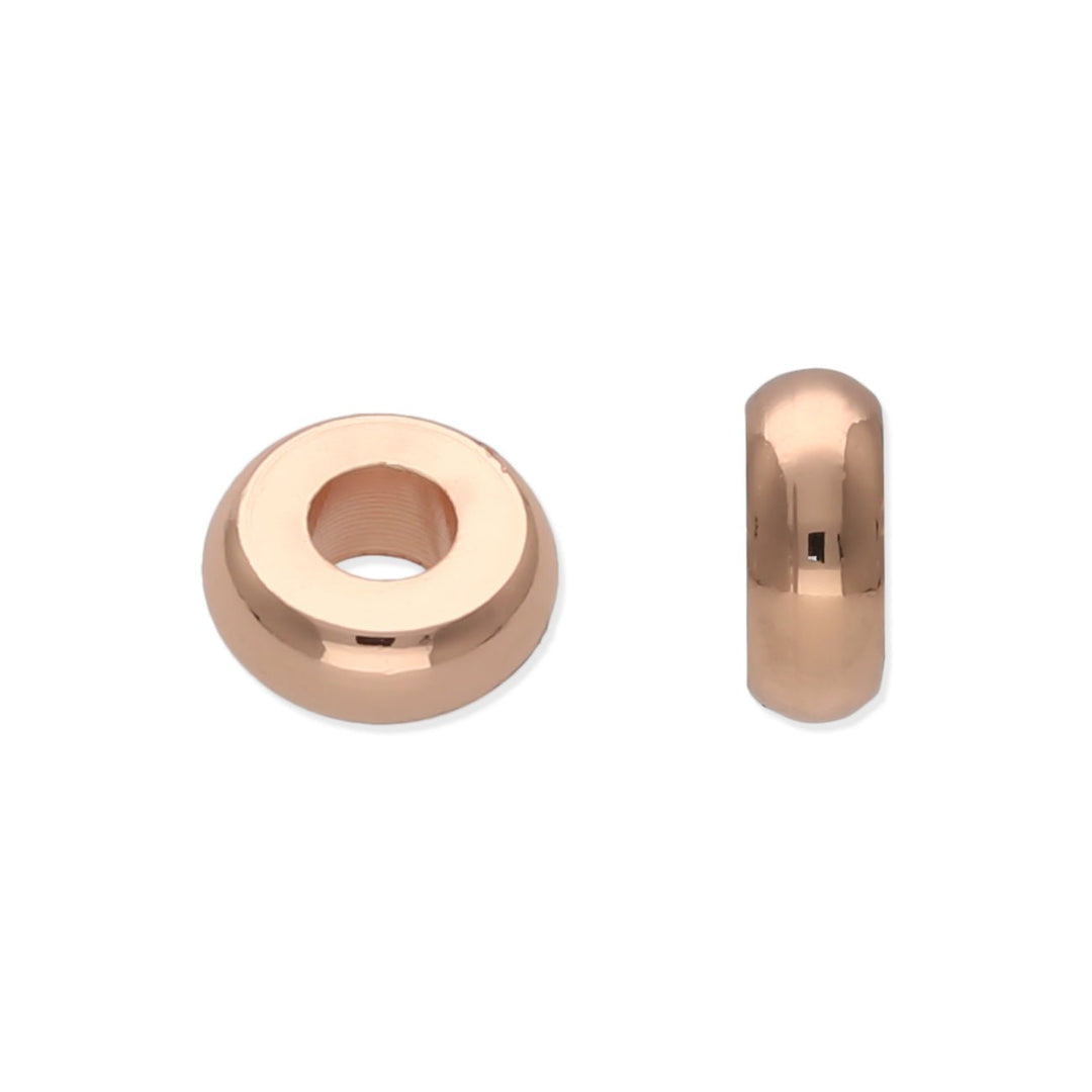 Metallperle Scheibe 6.5 x 2.5 mm – Rotgold - PerlineBeads