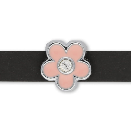 Metallperle Slider «Flower» mit Strass – Funkelnder Blütenzauber - PerlineBeads SA