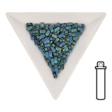 Miyuki Tila 1/2 cut bead - Matt Metallic Bluegreen Iris - PerlineBeads SA