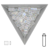 Miyuki Tila bead 5 mm - Crystal AB - PerlineBeads SA