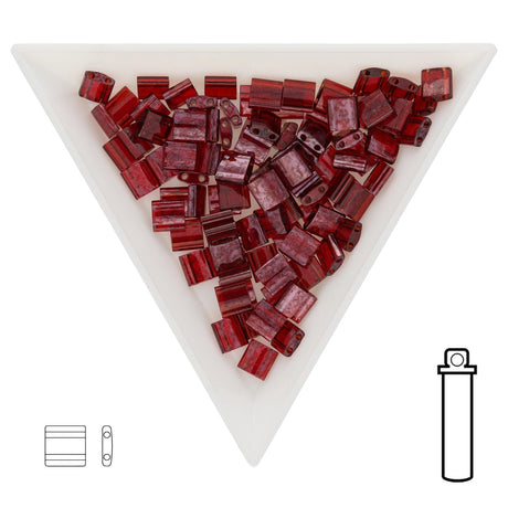 Miyuki Tila bead 5 mm - Garnet Gold Luster - PerlineBeads SA