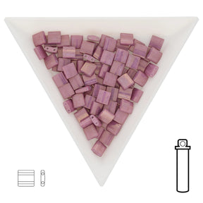 Miyuki Tila bead 5 mm - Opaque Dark Orchis Luster - PerlineBeads SA