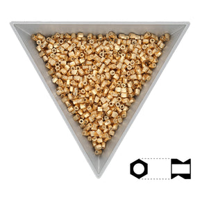 Miyuki Twist Hex Cut 10/0 – Galvanized Gold - PerlineBeads