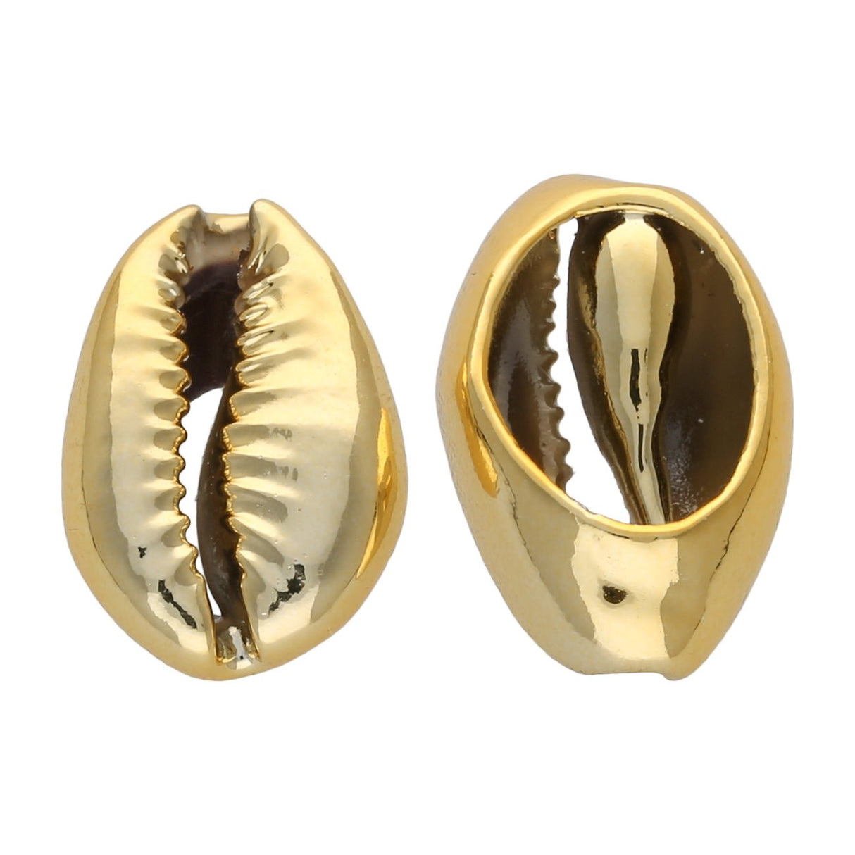 Muschel Perlen – Kaurimuschel UV-Beschichtet – Light Gold - PerlineBeads