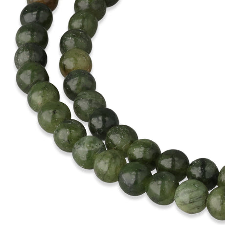 Nephrite Jade Perlen · rund · 4 mm - PerlineBeads SA