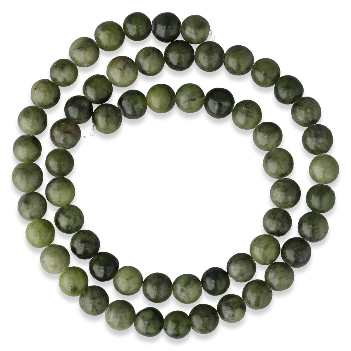 Nephrite Jade Perlen · rund · 6 mm - PerlineBeads SA