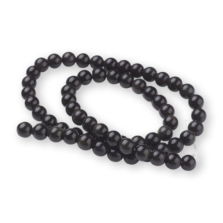 Obsidian Perlen rund 6 mm - PerlineBeads SA