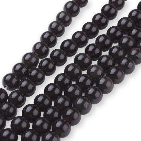 Obsidian Perlen rund 6 mm - PerlineBeads SA