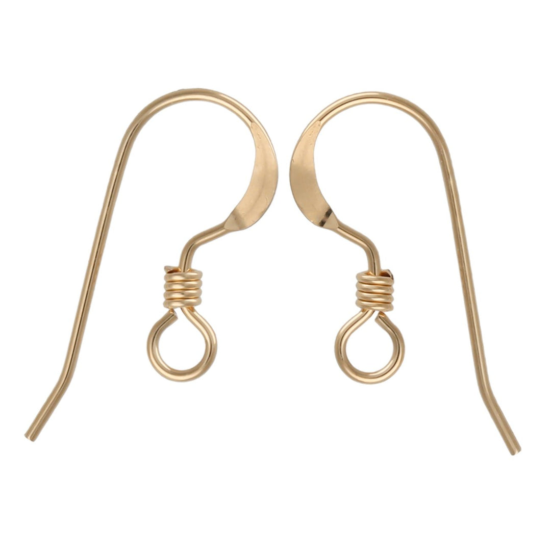 Ohrbügel für Ohrringe Flach – 18.3 mm - 14K Gold-filled - PerlineBeads