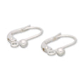 Ohrbügel für Ohrringe mit Kugel – 14.5 x 8 mm - Versilbert (4 Stk.) - PerlineBeads SA