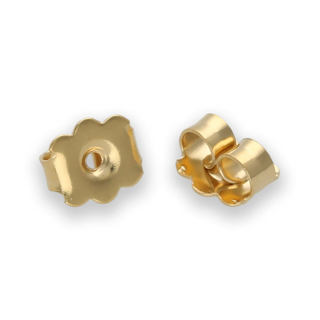 Ohrringverschluss für Ohrstecker, Edelstahl - Farbe Gold - PerlineBeads