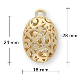 Ovaler Ornament - Anhänger - Farbe gold - PerlineBeads SA