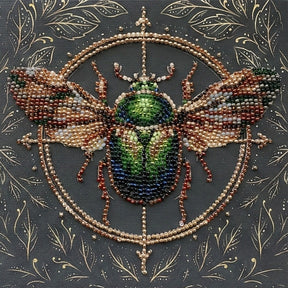 Perlen-Stickbild Käfer • The Alchemy of Nature • 15 x 15 cm - PerlineBeads SA