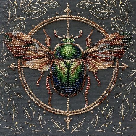 Perlen-Stickbild Käfer • The Alchemy of Nature • 15 x 15 cm - PerlineBeads SA