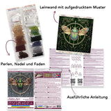 Perlen-Stickbild Käfer • The Alchemy of Nature • 15 x 15 cm - PerlineBeads SA
