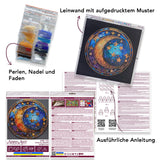 Perlen-Stickbild Mond & Sterne • Magical Dreams • 20 x 20 cm - PerlineBeads SA