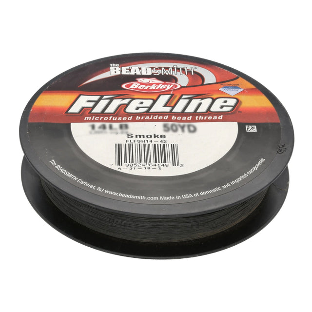 Perlenfaden Fireline 14 lb - Smoke 45 m (50 YD) - PerlineBeads SA