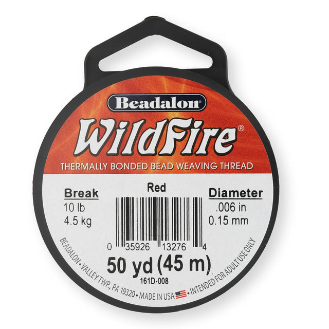 Perlenfaden Wildfire ∅ 0.15 mm – Red (45,8 m) - PerlineBeads SA